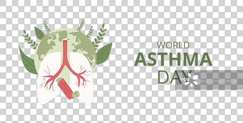 世界哮喘日健康宣传模版图片素材