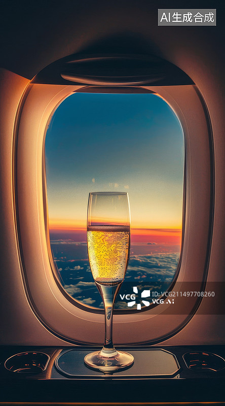 【AI数字艺术】飞机头等舱公务舱素材图片素材