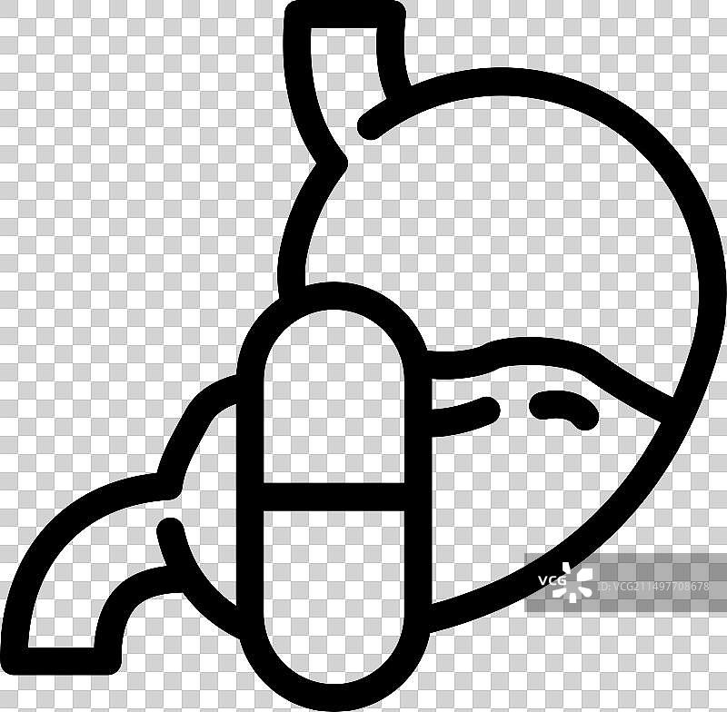 抗酸药药房线性图标图片素材