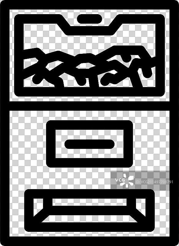 餐厅设备制冰机线性图标图片素材