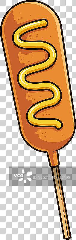 融化奶酪热狗卡通剪贴画图片素材