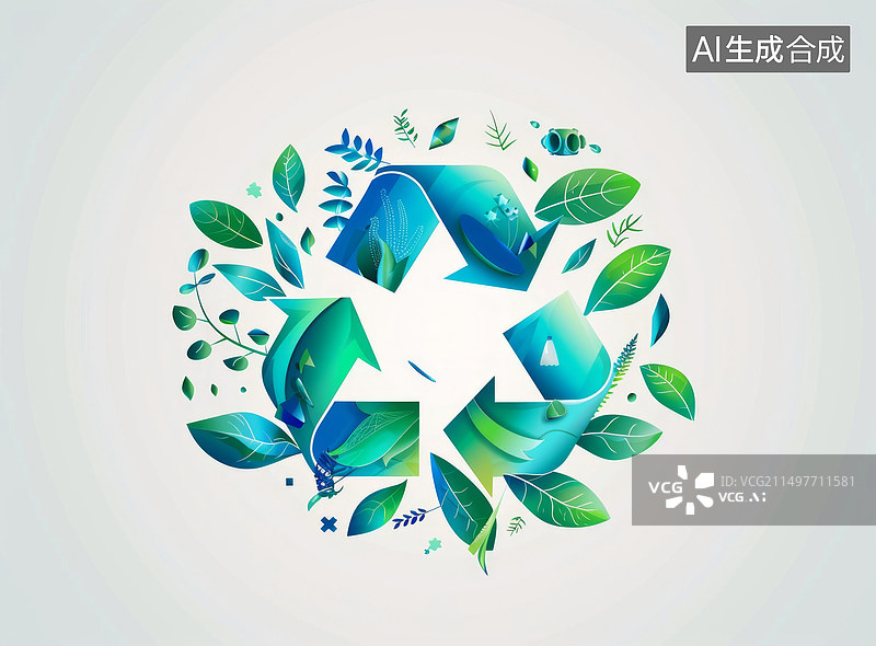 【AI数字艺术】环保标志世界环境日新质生产力素材图片图片素材
