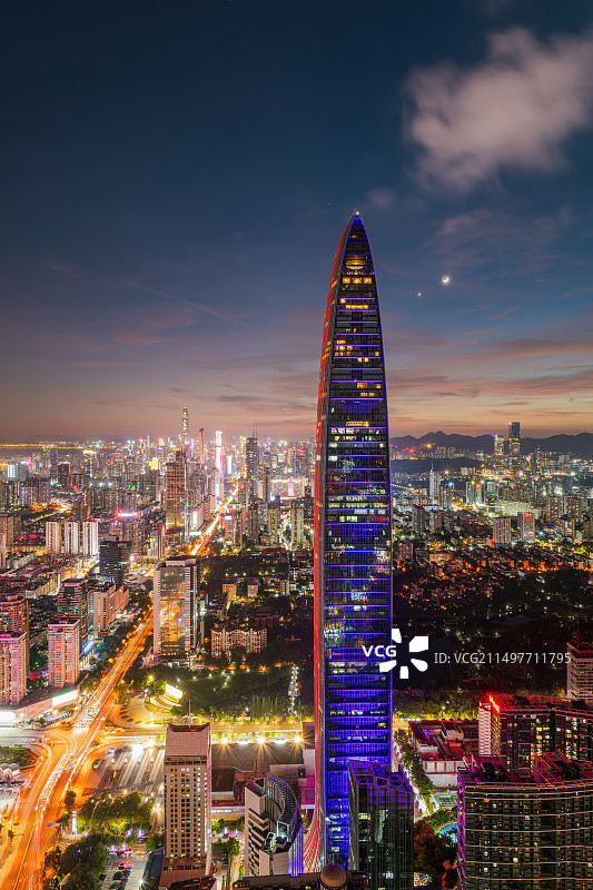 城市风光地标建筑深圳京基一百图片素材