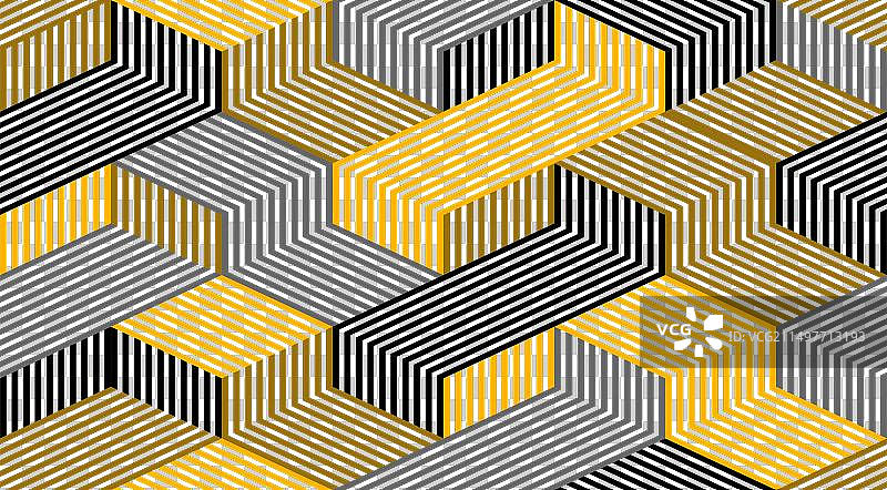 3D立方体无缝图案图片素材