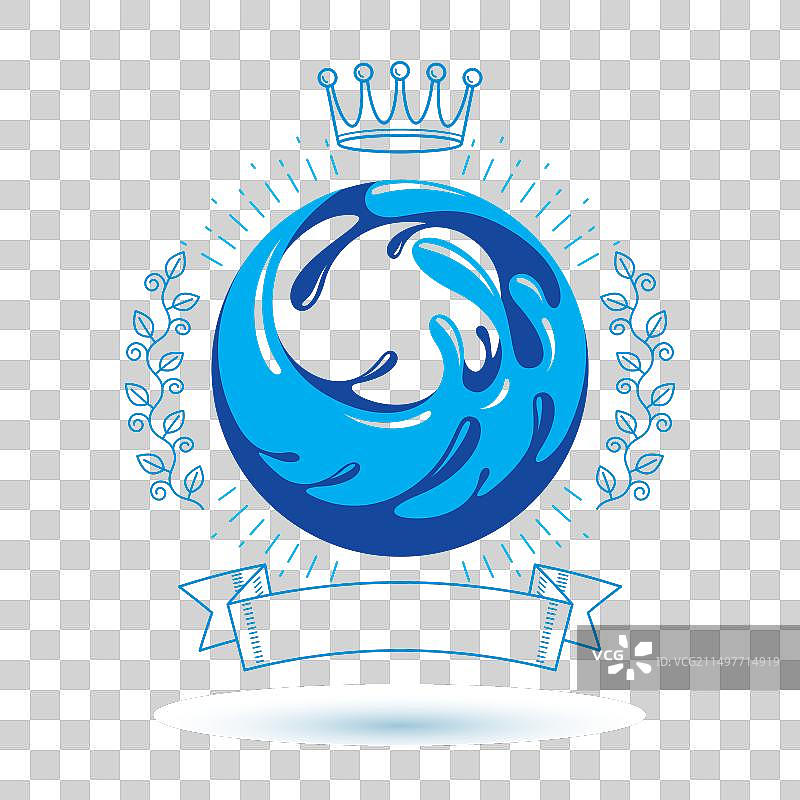 用于水疗的海洋清新主题符号图片素材