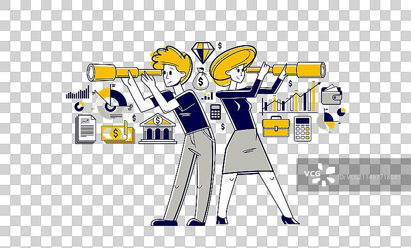 商务团队收集数据以进行分析图片素材