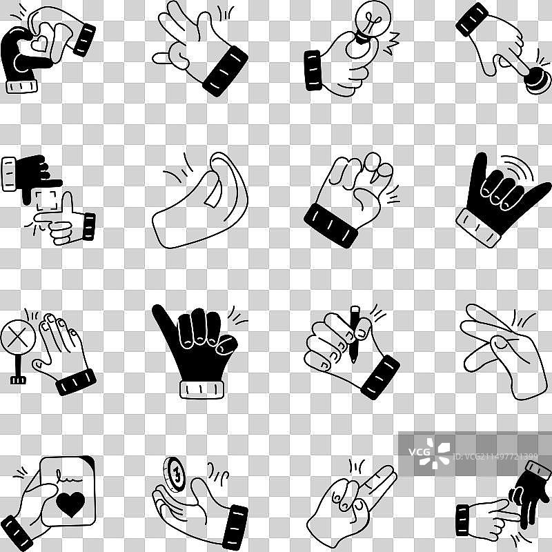 手势图示标志合集图片素材
