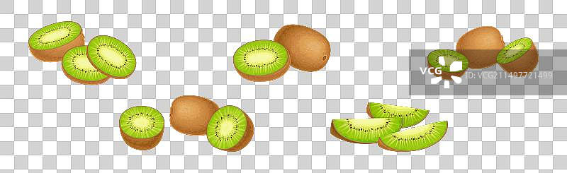 新鲜猕猴桃果肉图片素材