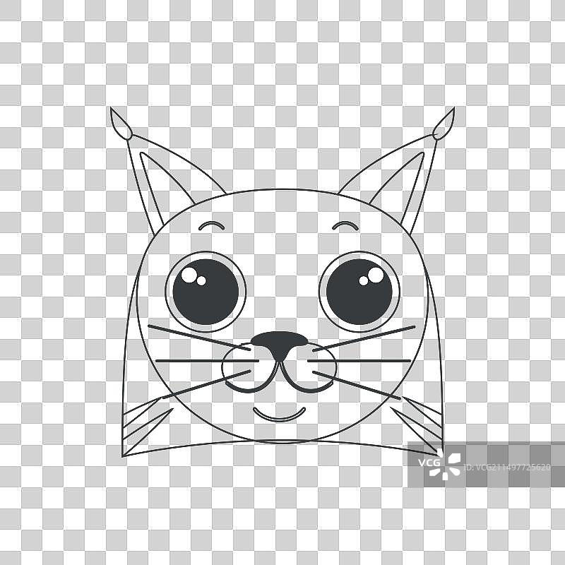 带耳穗的可爱猞猁面部特写图片素材