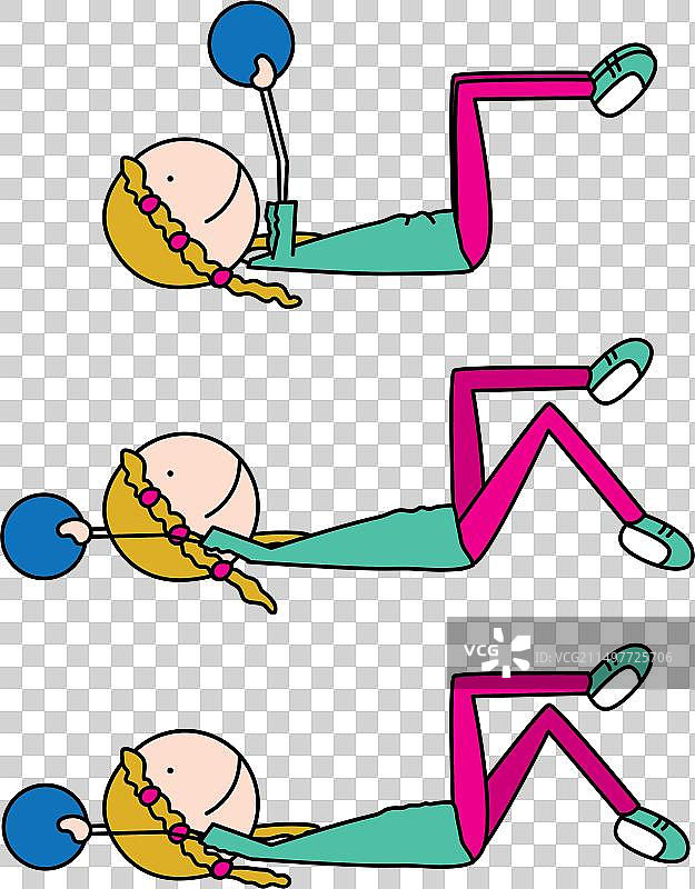 快乐的孩子在锻炼图片素材