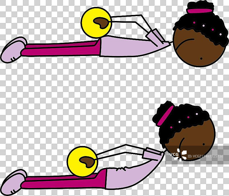 快乐的孩子在锻炼图片素材