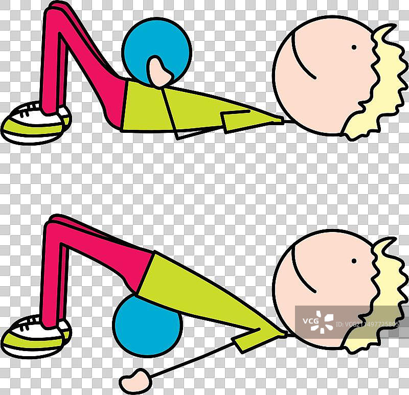 快乐的孩子在锻炼图片素材