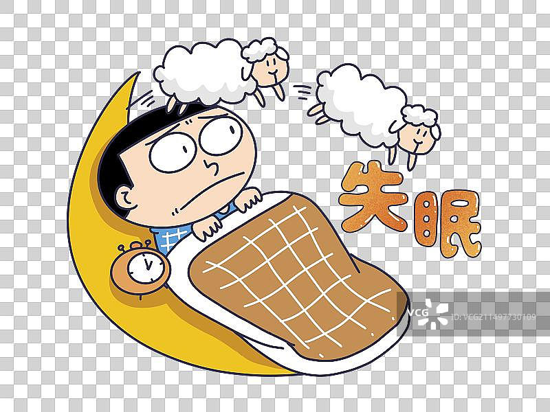 元素：失眠的人物图片素材