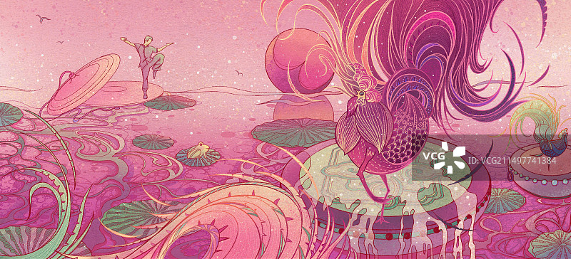 十二生肖-鸡插画图片素材