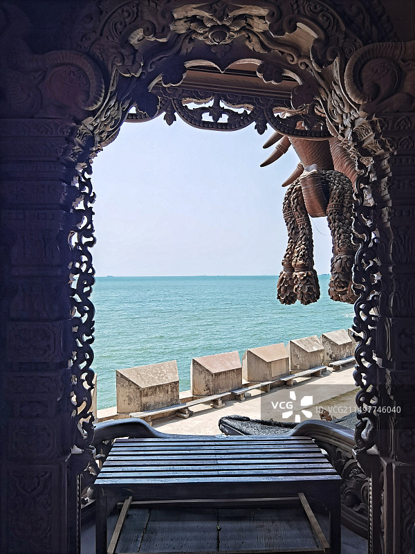 泰国芭提雅真理寺图片素材