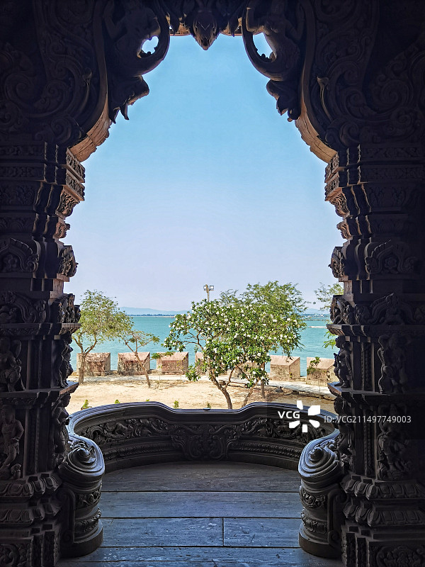 泰国芭提雅真理寺图片素材