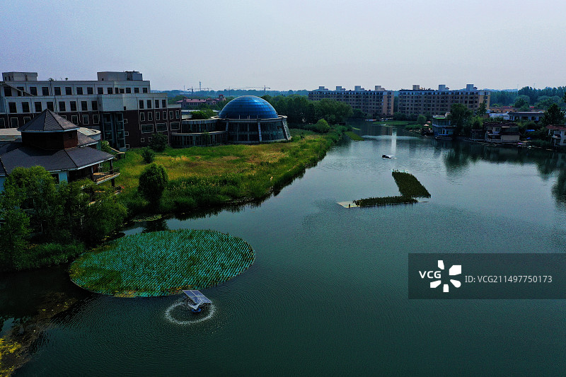 华北明珠白洋淀雄安雄县温泉城图片素材
