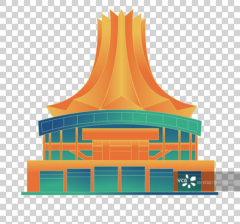 南宁国际会展中心中国风城市复古打卡地标旅游建筑图片素材