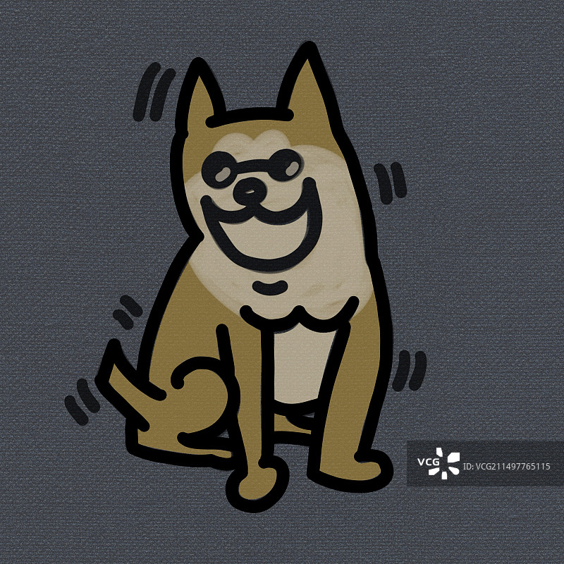 简约涂鸦狗图片素材