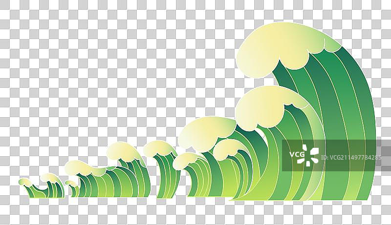 端午节国潮风浪花元素图片素材