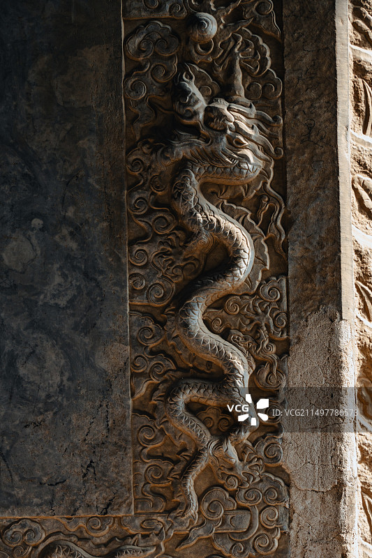 北京孔庙御碑龙纹雕刻图片素材