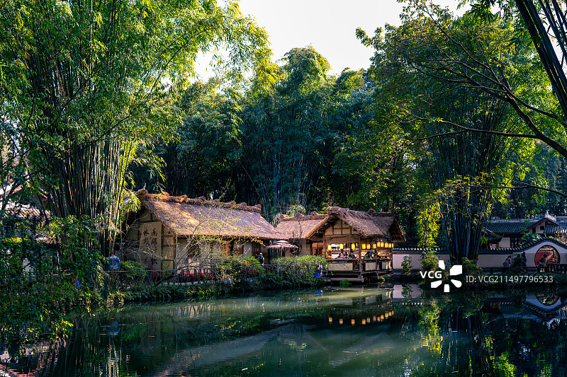 成都杜甫草堂小景图片素材