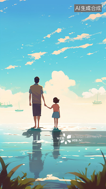 【AI数字艺术】父亲节海报图片素材