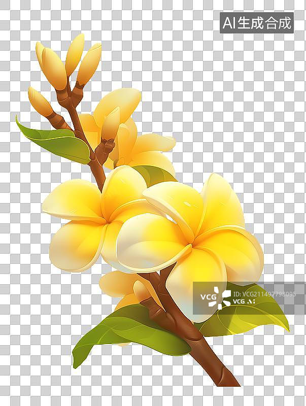【AI数字艺术】优美的鸡蛋花图片素材