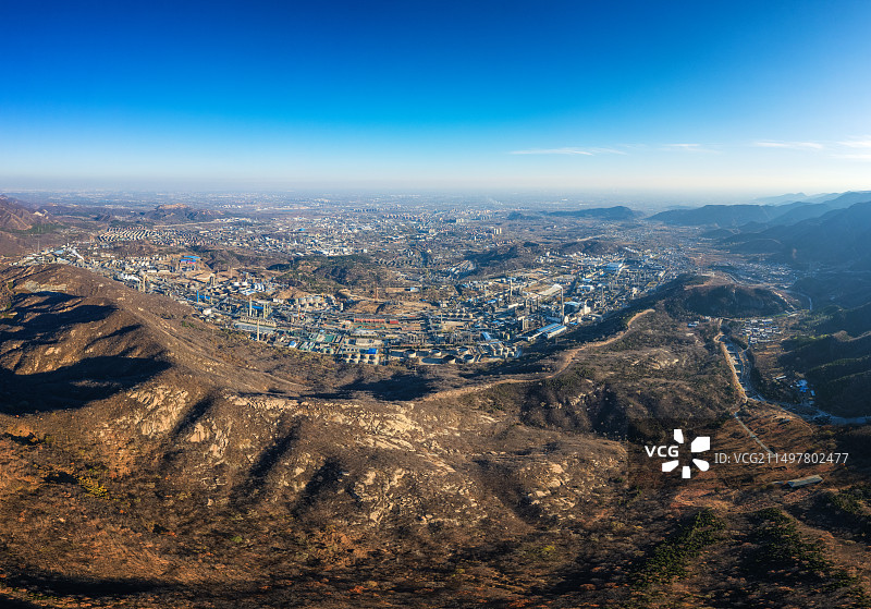 航拍北京房山区燕山石化图片素材
