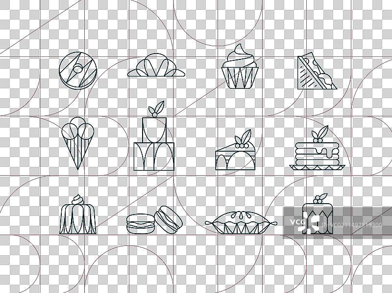 珊瑚色装饰艺术甜点图标图片素材