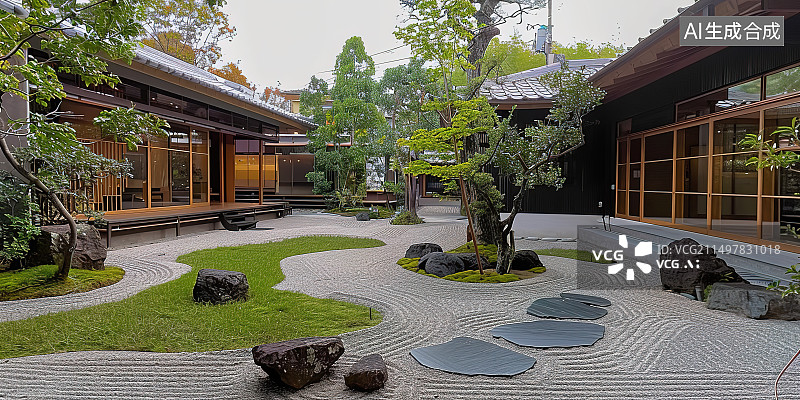 【AI数字艺术】房地产--中式别墅图片素材