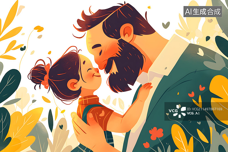 【AI数字艺术】父亲节插画图片素材