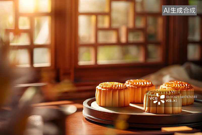【AI数字艺术】中秋节美食月饼图片素材