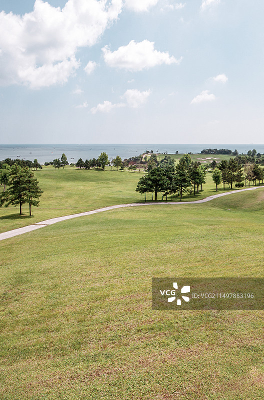 中国辽宁大连金普新区海岸金湾高尔夫俱乐部图片素材