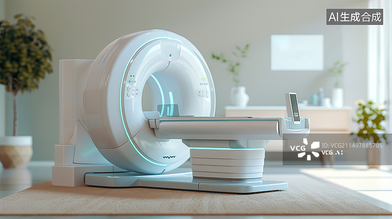 【AI数字艺术】现代化体检室及CT核磁共振扫描仪图片素材