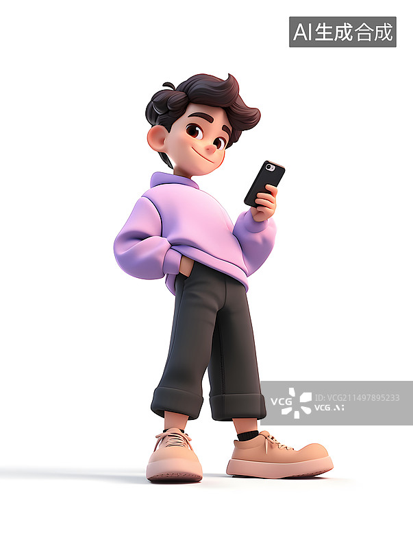 【AI数字艺术】3D卡通人物图片素材