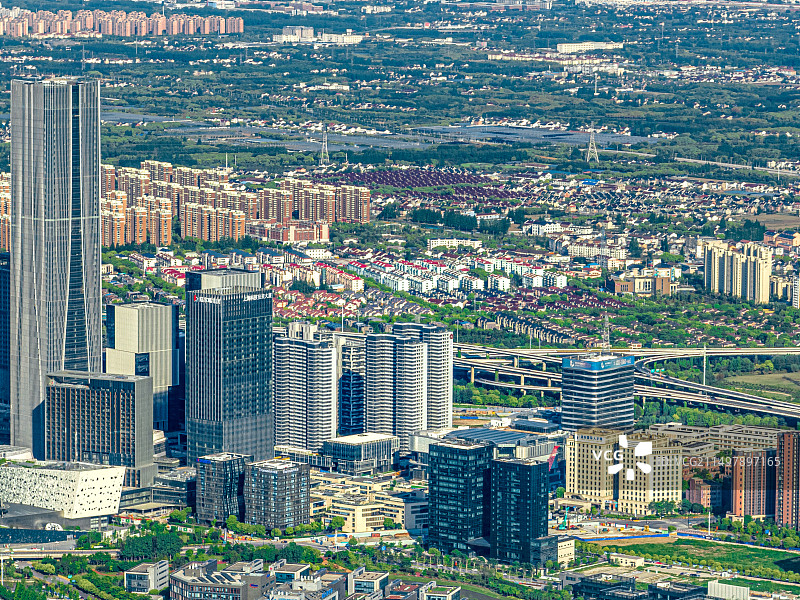 张江雍萃75 上海张江科学之门双子塔 张江科学城地标建筑 张江高科产业园区 浦东开发开放图片素材