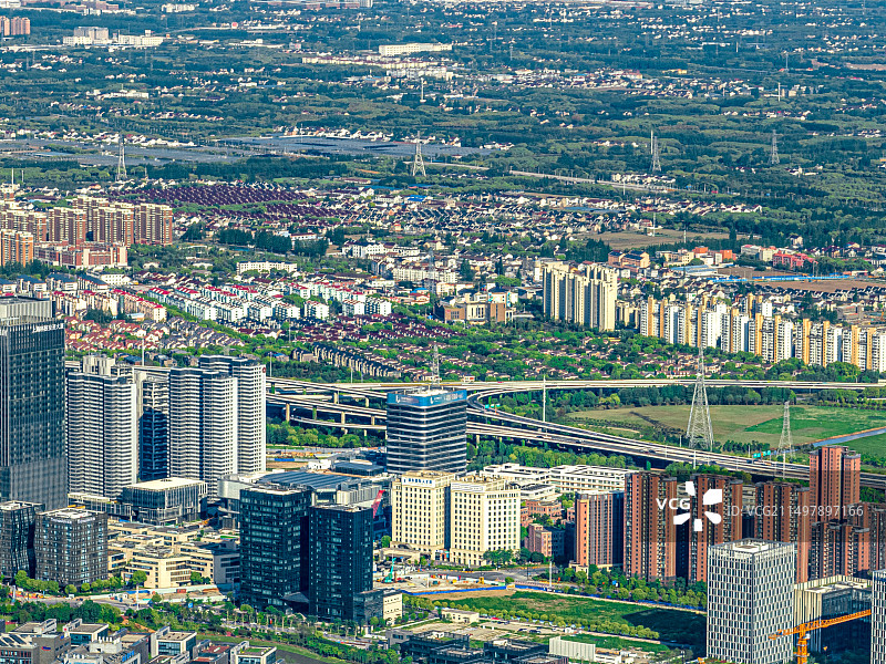 上海张江科学之门双子塔 张江科学城地标建筑 张江高科产业园区 浦东开发开放图片素材