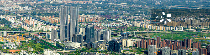 上海张江科学之门双子塔 科学会堂 张江科学城地标建筑 张江高科产业园区 浦东开发开放图片素材