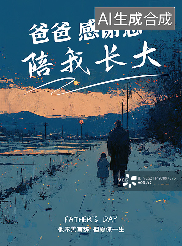 【AI数字艺术】父亲节海报图片素材