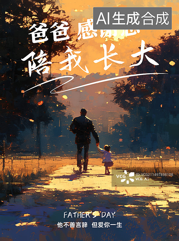 【AI数字艺术】父亲节海报图片素材