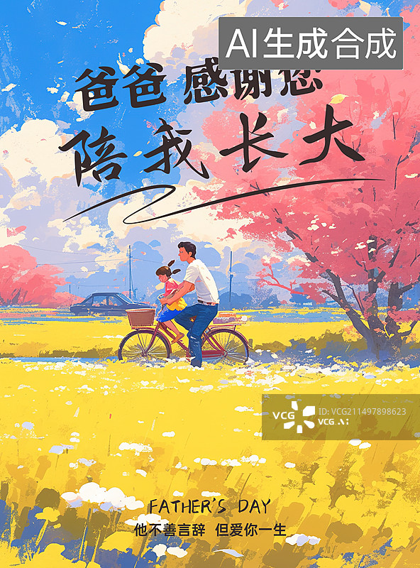 【AI数字艺术】父亲节海报图片素材