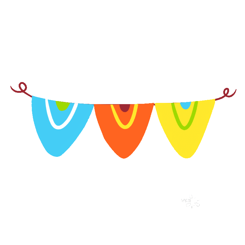 手绘节日彩旗图片素材