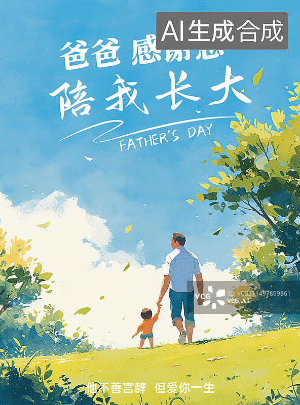 【AI数字艺术】父亲节海报图片素材