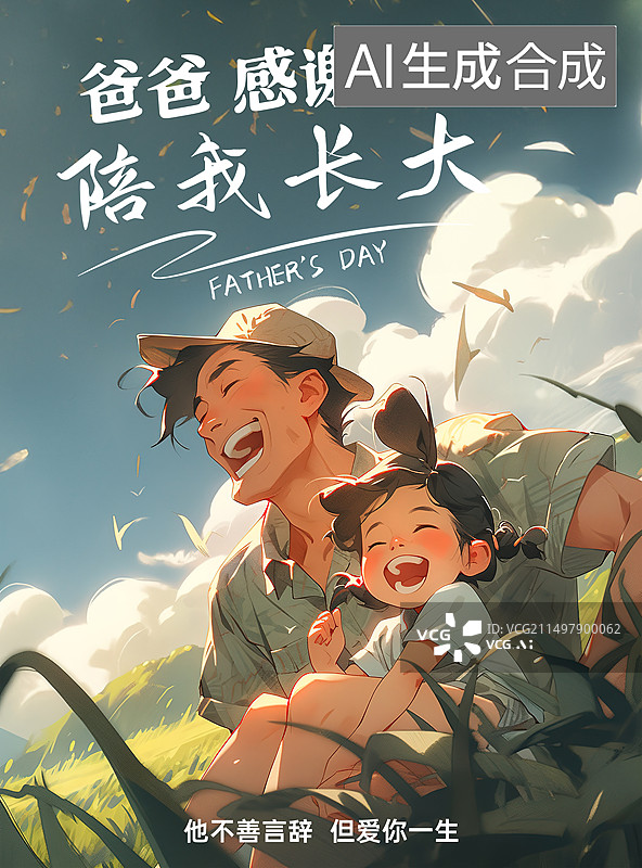 【AI数字艺术】父亲节海报图片素材