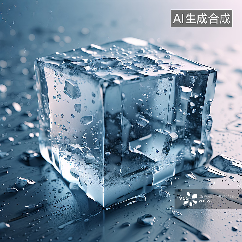 【AI数字艺术】冰块图片素材