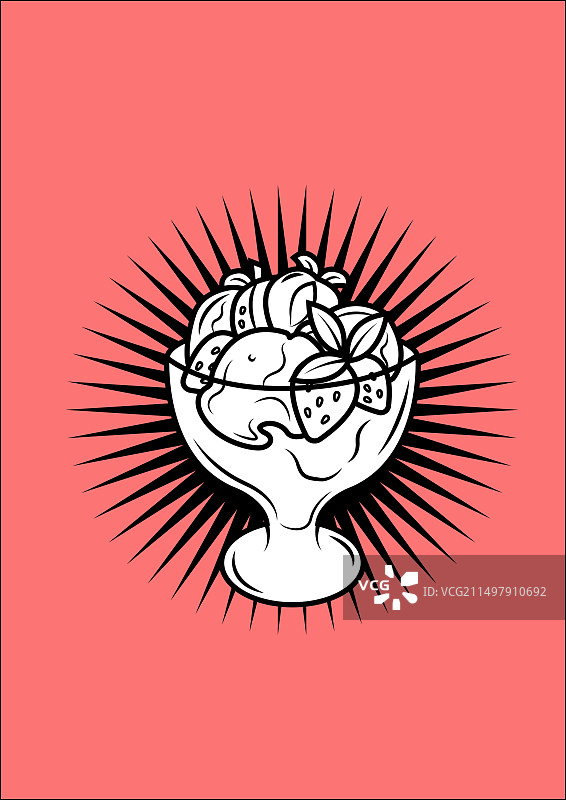 冰淇淋矢量插图图片素材