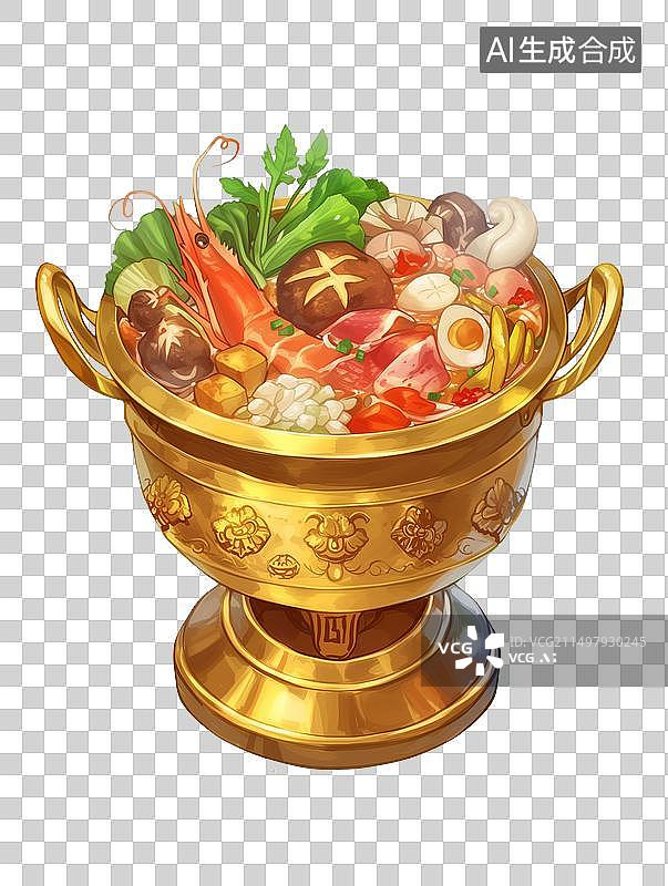 【AI数字艺术】火锅插画免抠元素无背景PNG图片素材