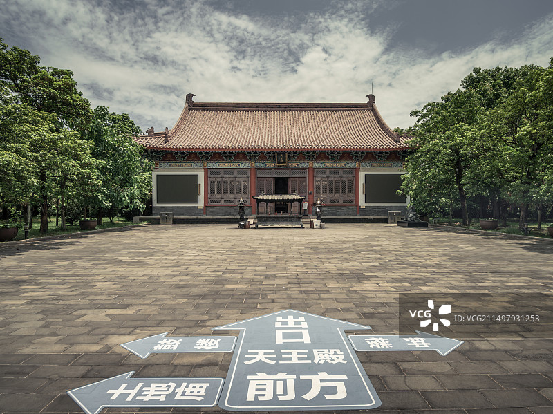 "澄迈八景"之一盈滨半岛永庆寺天王殿佛教圣地3A级风景旅游区图片素材