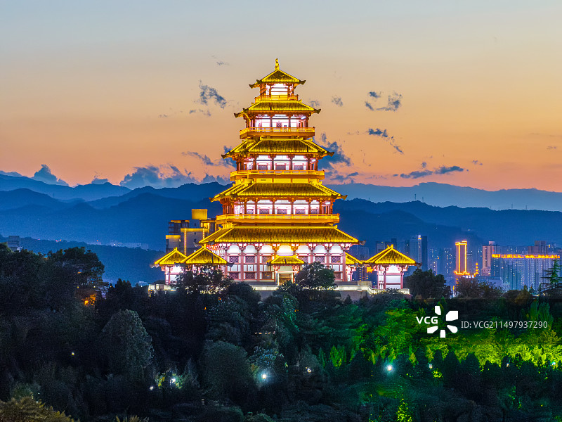 宝鸡中华石鼓阁图片素材